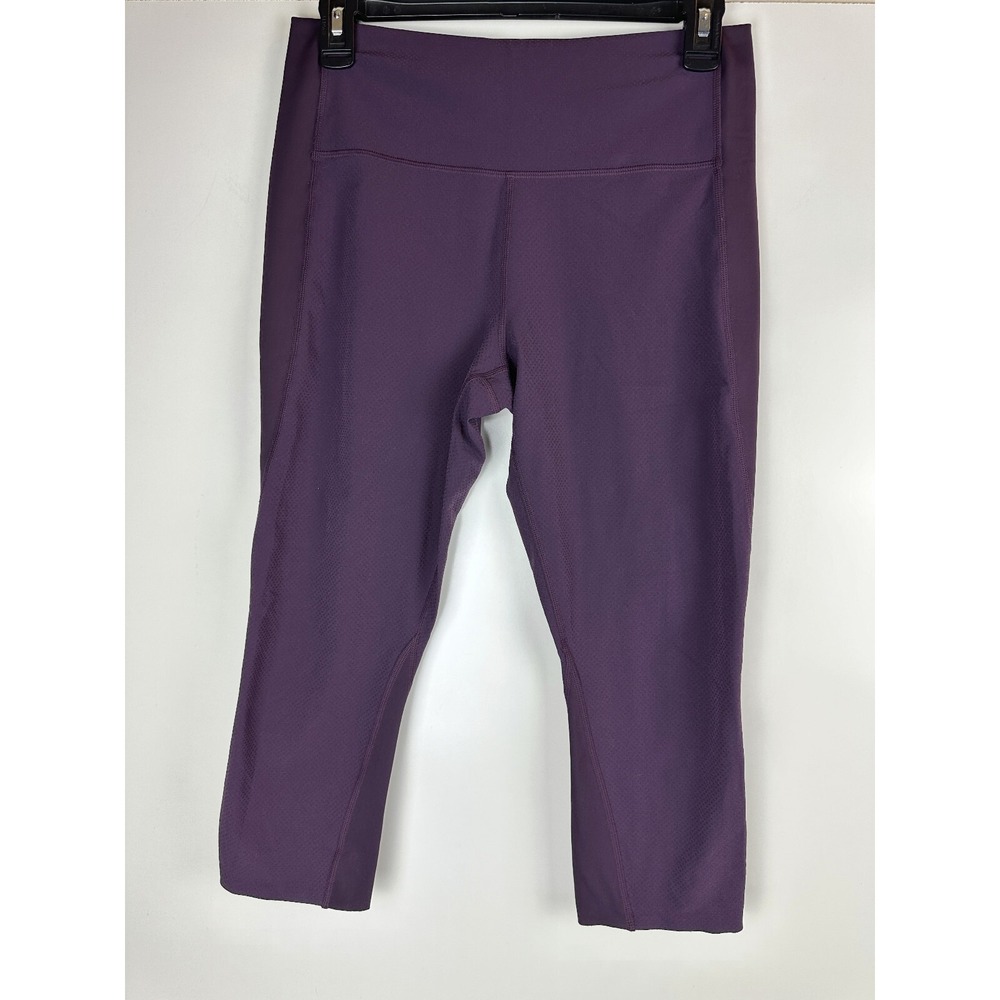 ✨2/$20 Athleta Ultimate Dobby Crop Pant Pocket Athletic Textured Purple SP Small - Picture 12 of 16